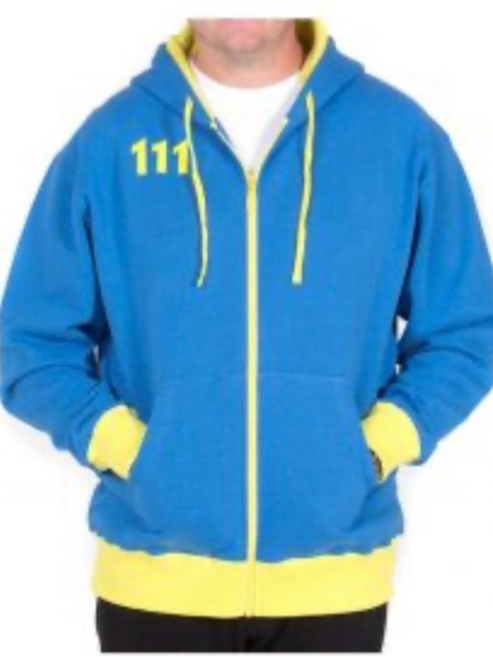 Official Bethesda Fallout 4 Vault 111 Zip-Up Hoodie, size Large, Unisex, GUC